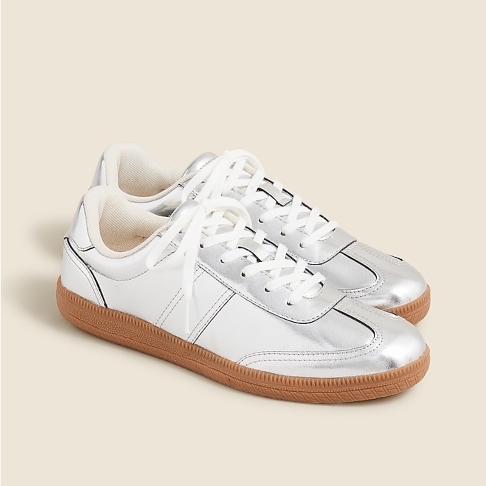 J.Crew field sneakers in metallic BX916